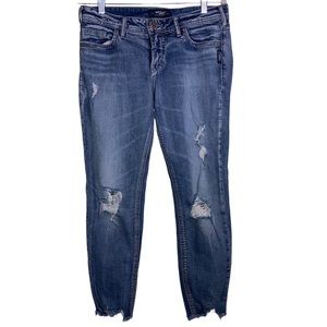 Silver Suki skinny crop light wash jeans